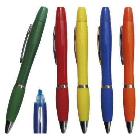 Lapicero Plastico con Resaltador LP216